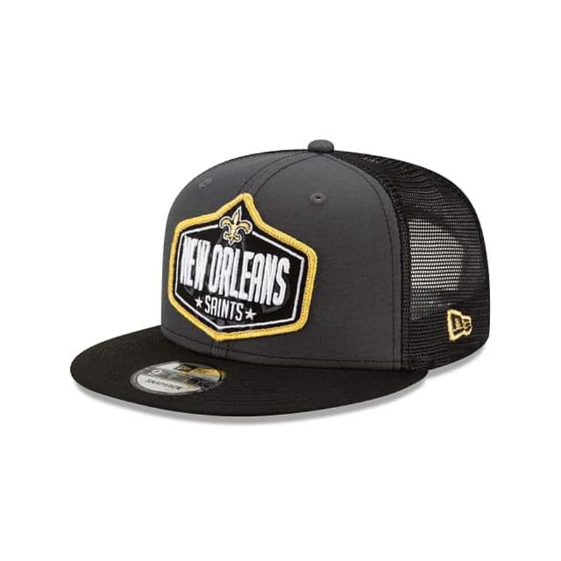 NFL New Orleans Saints Draft 9Fifty Snapback (ACX2117) - Grey New Era Caps